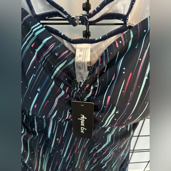 Aqua Eve Plus Size Multicolored Wireless Swim Tank NWT - Picture 3 of 7